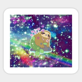 Pretty MerSloth Rainbow Space Sticker